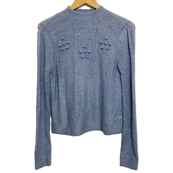 LC Lauren Conrad Sweaters - SALE Lauren Conrad Scalloped Neck Knit Sweater Light Blue Size XS